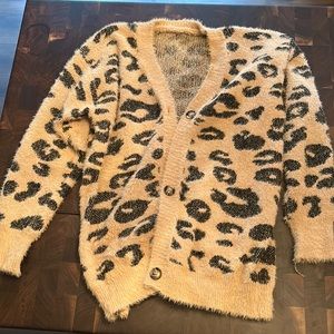Cheetah print cardigan